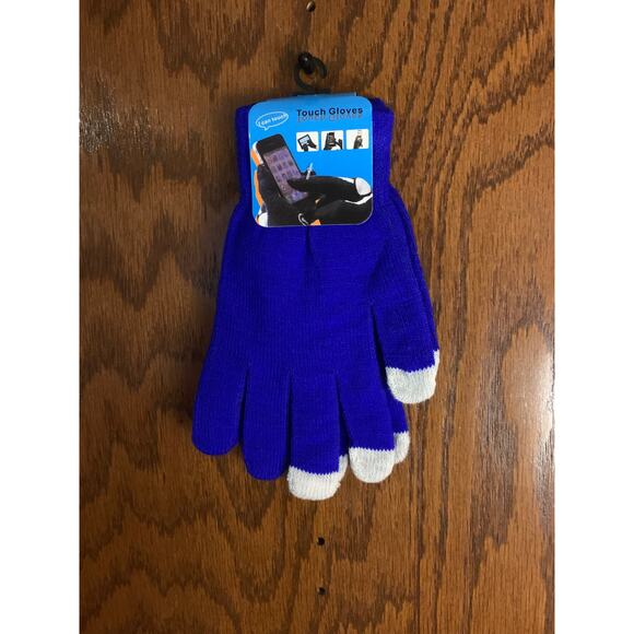 Touch Screen Gloves Blue - Picture 2 of 2